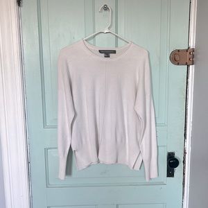 Cream Side Slit Sweater